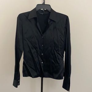 Elie Tahari Silk black top